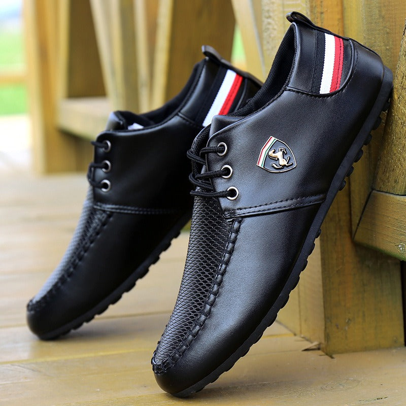 Men's White Casual Leather Shoes