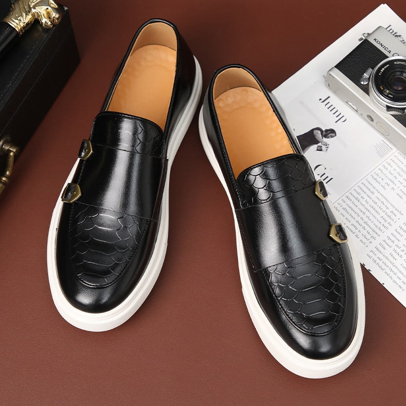 Men's Casual Leather Skate Shoes