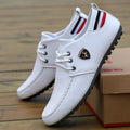 Men's White Casual Leather Shoes