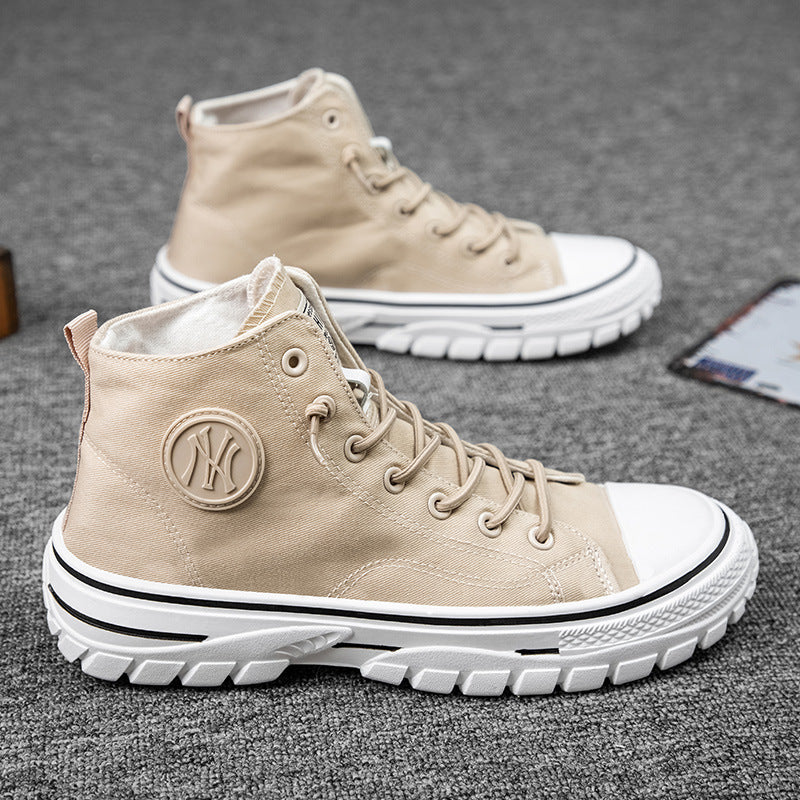 High-Top Canvas Casual Shoes