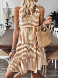 Striped dress sleeveless dress