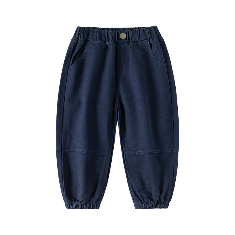 Long Pants Casual Cargo Pants Cuffed Trousers Kids Pants