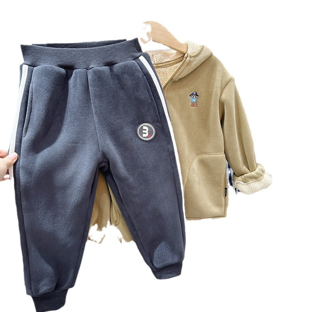 Sport Pants Fleece Lined Pants Fashion Casual Long Pants Sweatpants