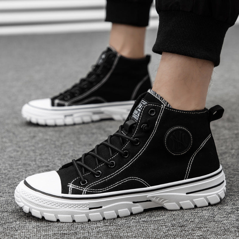 High-Top Canvas Casual Shoes