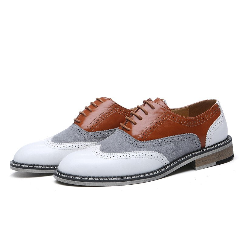 Men's Oxford Brogue Lace-Up Formal Shoes