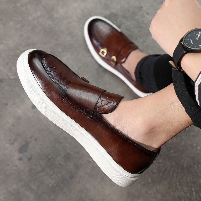 Men's Casual Leather Skate Shoes