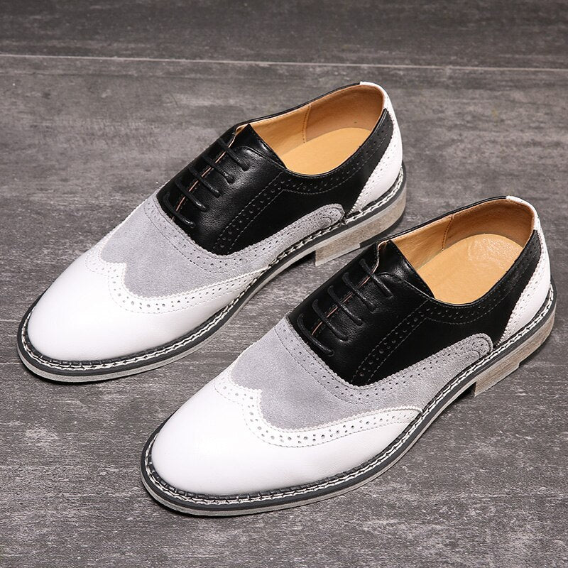 Men's Oxford Brogue Lace-Up Formal Shoes