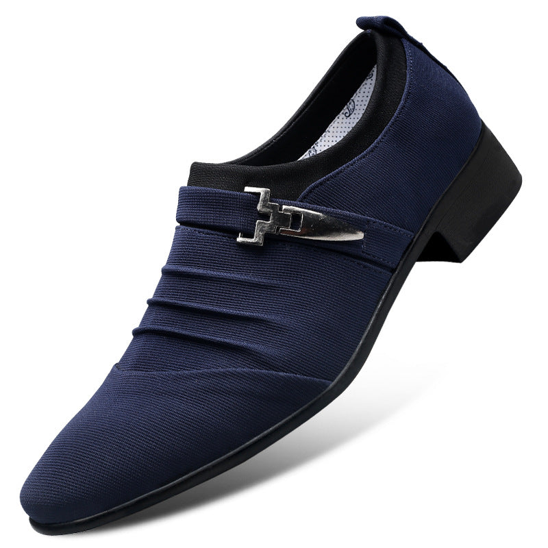 Men's Plus-Size Breathable Slip-On Canvas Shoes