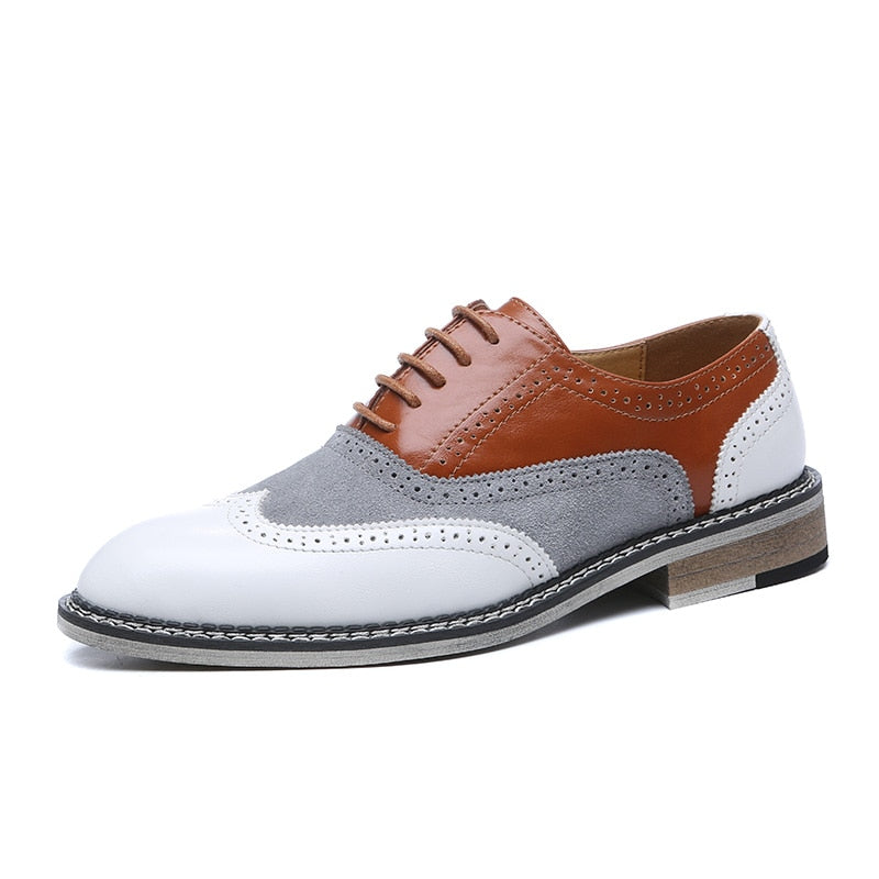 Men's Oxford Brogue Lace-Up Formal Shoes