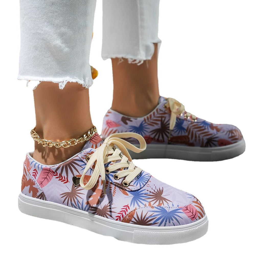 Women's Plus-Size Printed Casual Skate Shoes