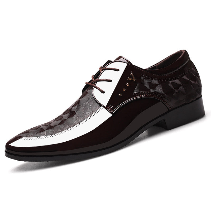 Men's Plus-Size Patent Leather Dress Shoes