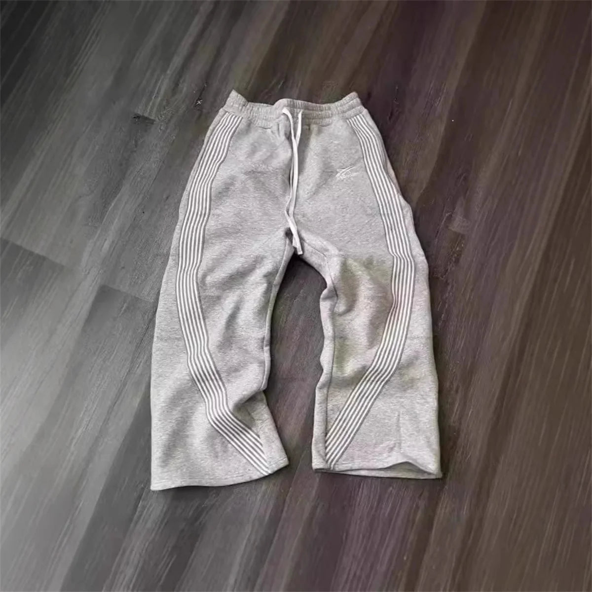 Casual Striped Wide-Leg Sweatpants
