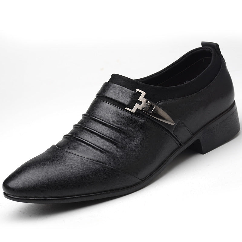 Men's Business Casual Leather Slip-On Shoes