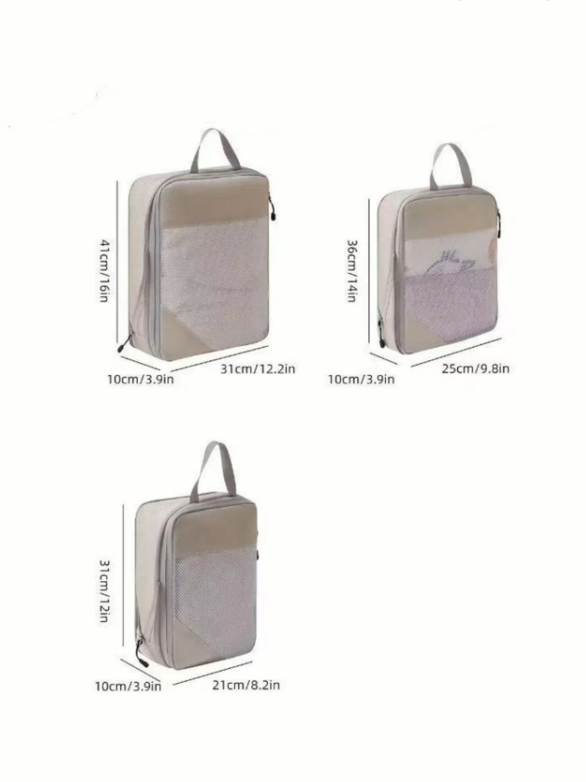 Compressible Packing Cubes Set — 3-Piece Waterproof Travel Organizers