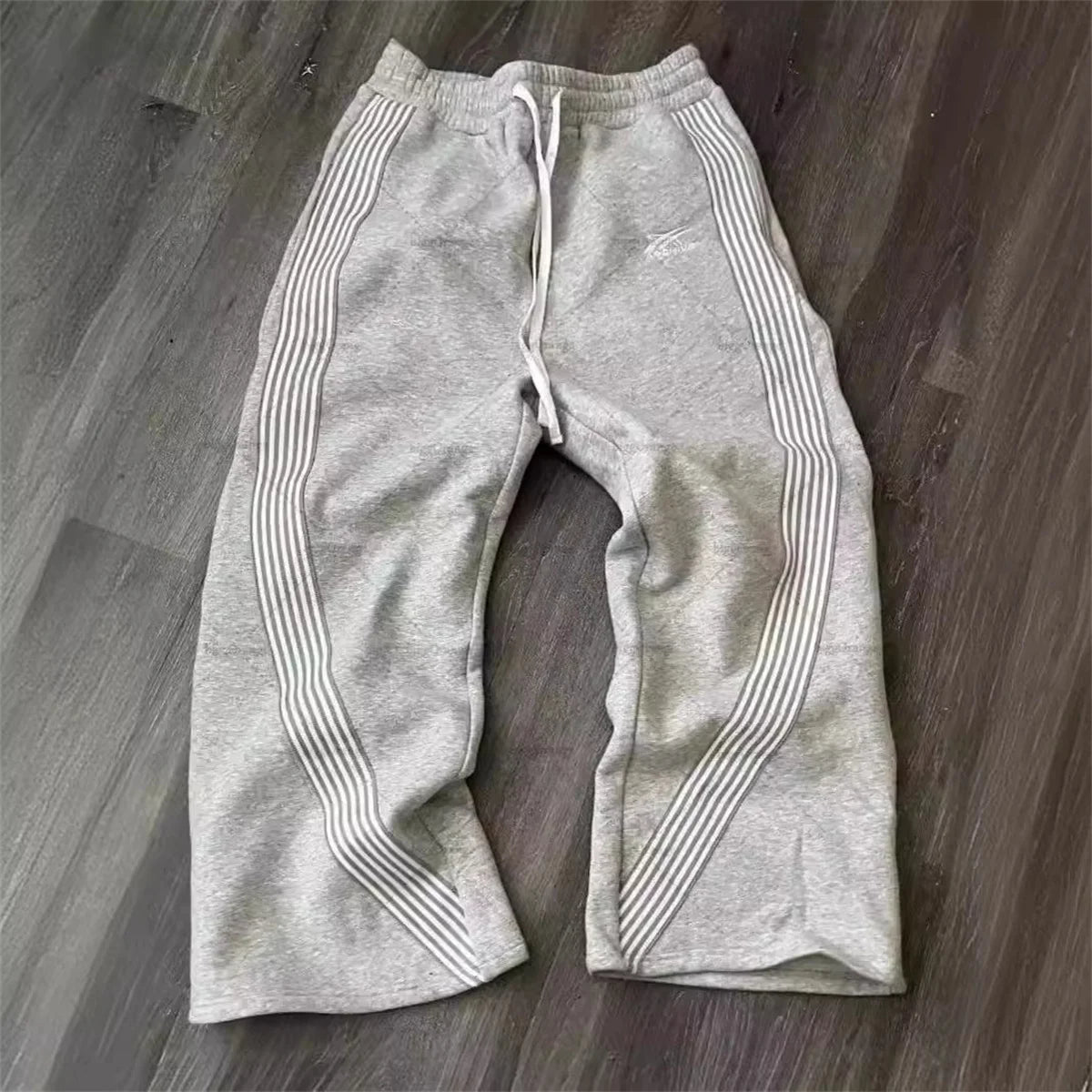 Casual Striped Wide-Leg Sweatpants