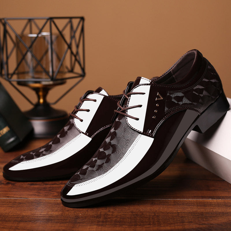 Men's Plus-Size Patent Leather Dress Shoes