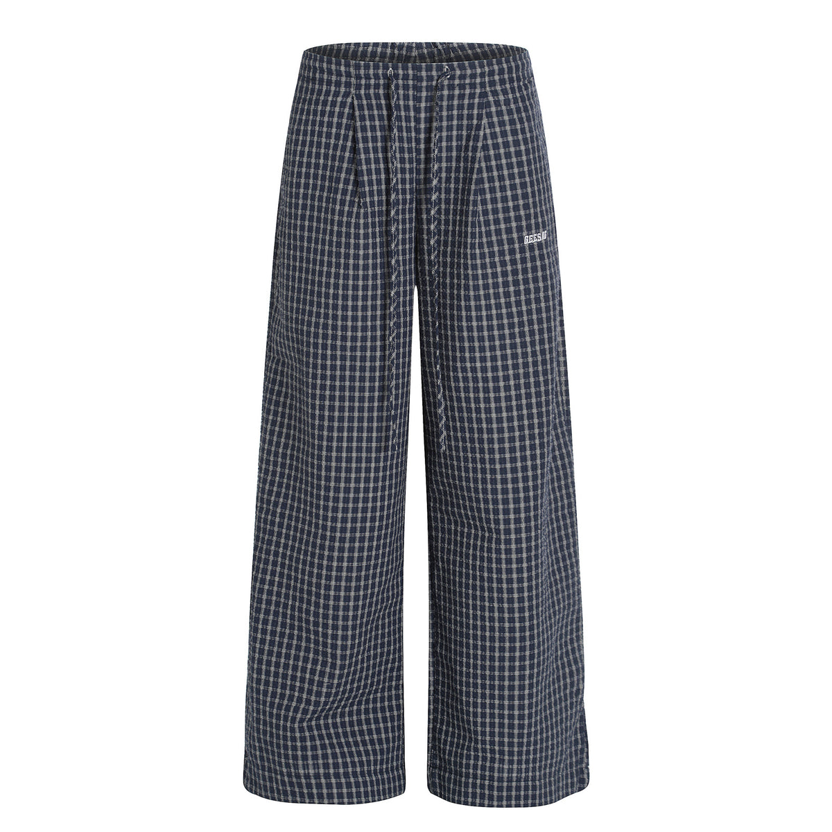 Checkered pants wide leg pants loose pants
