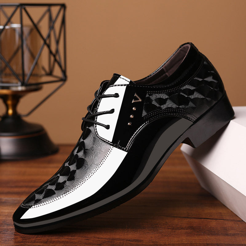 Men's Plus-Size Patent Leather Dress Shoes