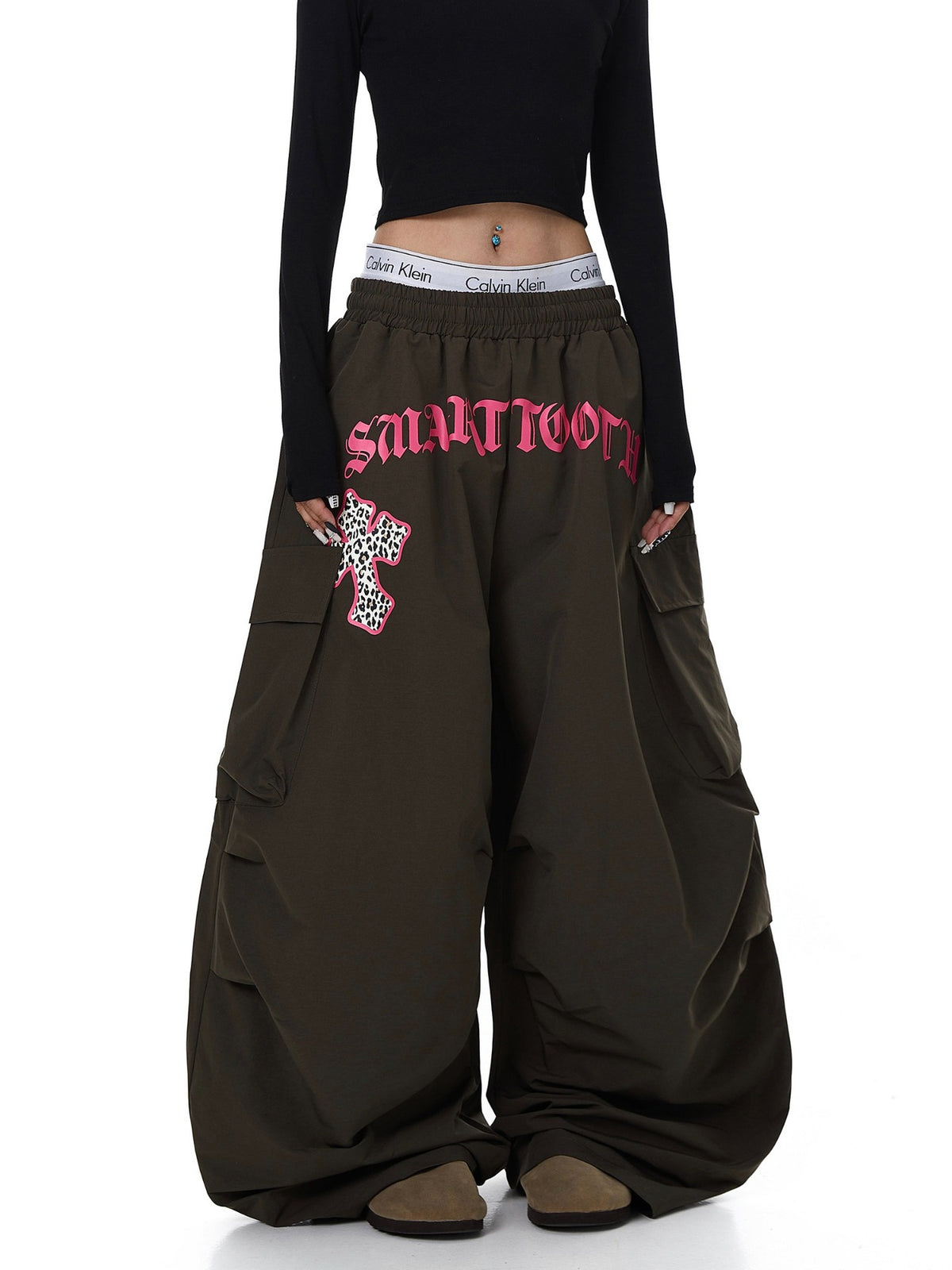 Cargo Pants Women Wide-Leg Pants Jazz Dance Knife Pants