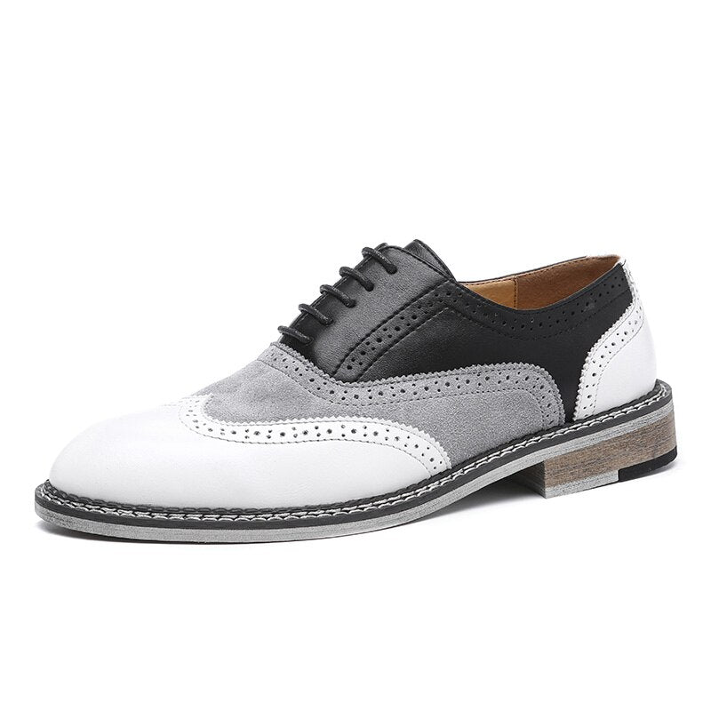 Men's Oxford Brogue Lace-Up Formal Shoes