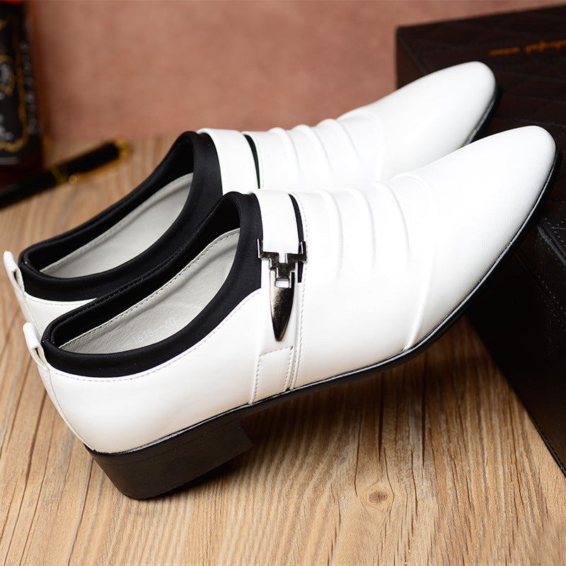 Men's Business Casual Leather Slip-On Shoes