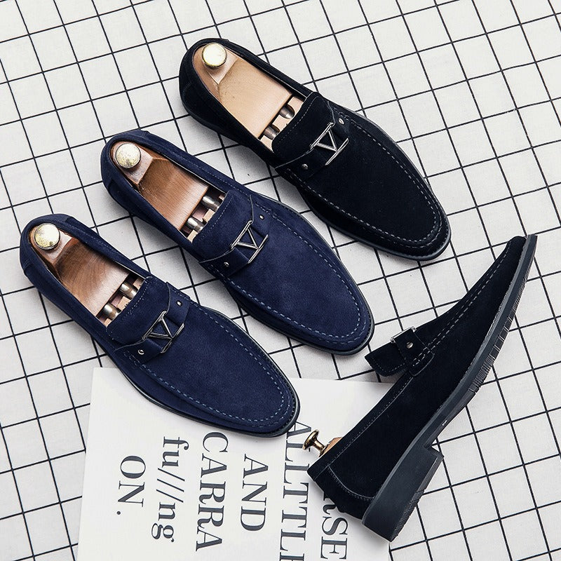 Men's Large-Size Suede Leather Loafers