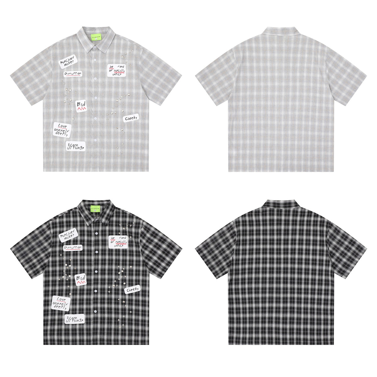 Plaid shirt T-shirt