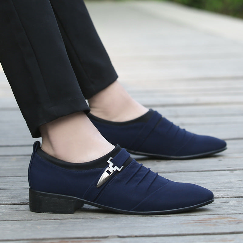 Men's Plus-Size Breathable Slip-On Canvas Shoes