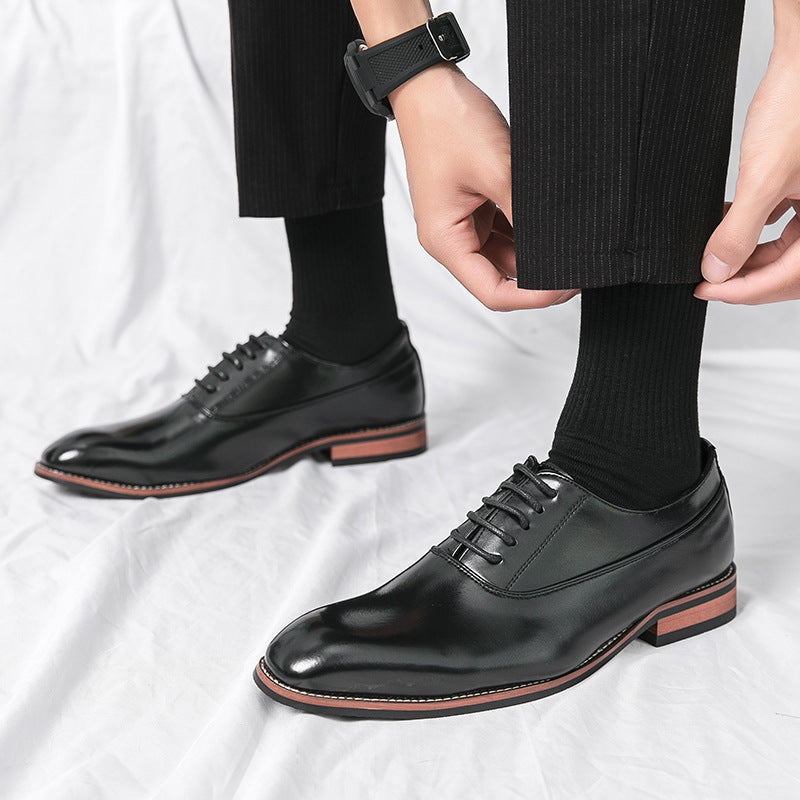 Men's Lace-Up Business Leather Shoes