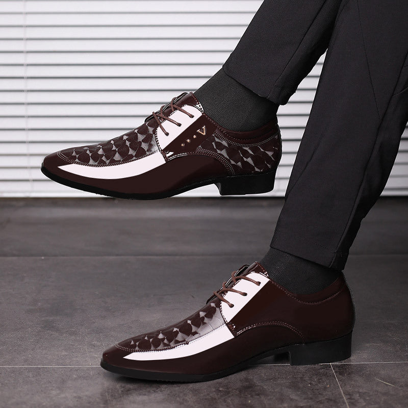 Men's Plus-Size Patent Leather Dress Shoes