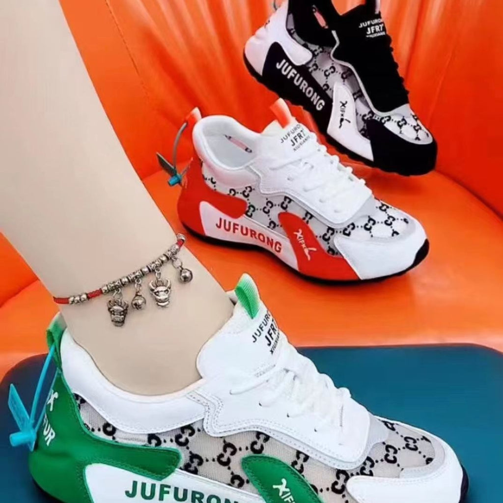 Unisex Color-Blocked Mesh Running Shoes