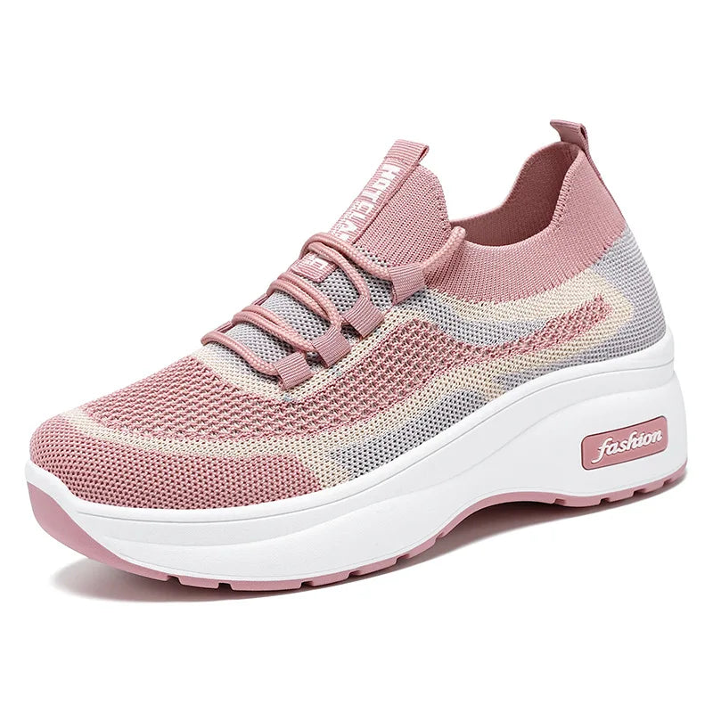 Women's Thick-Sole Mesh Casual Shoes