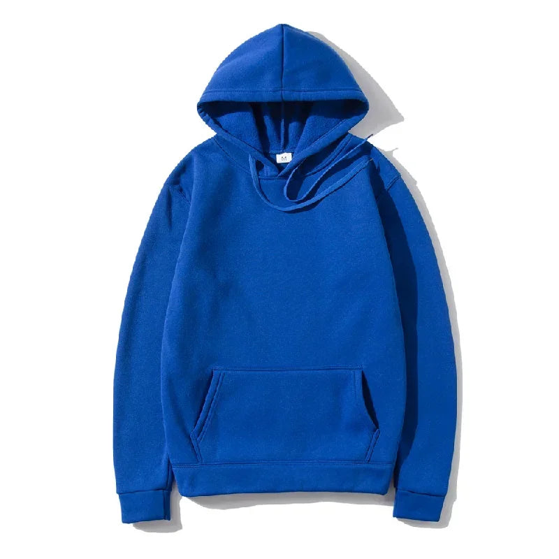 Unisex Solid-Color Pullover Hoodie