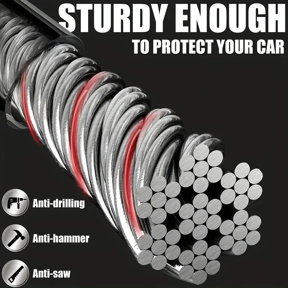 Universal Steering Wheel Anti-Theft Cable Lock