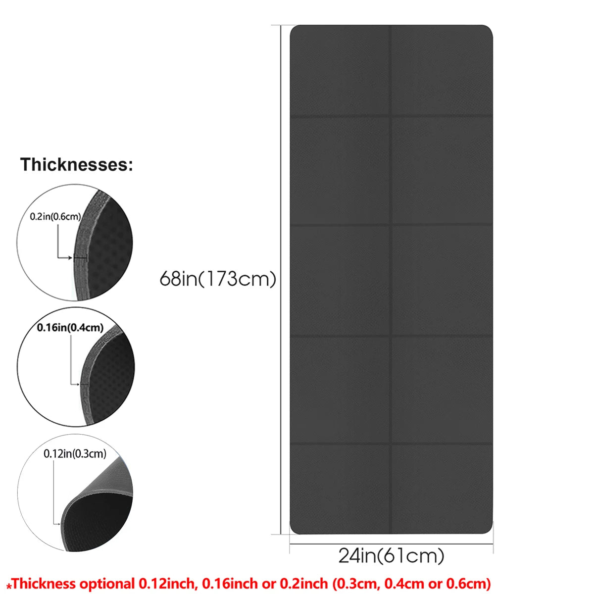Foldable Yoga Mat — Eco-Friendly EVA Travel Exercise Mat (3mm / 4mm / 6mm)