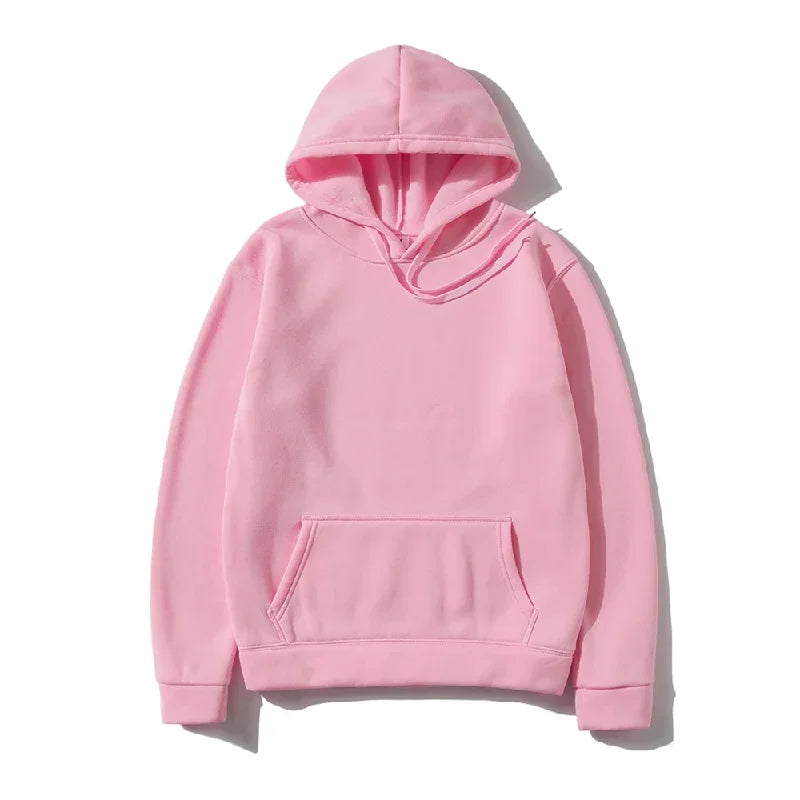 Unisex Solid-Color Pullover Hoodie