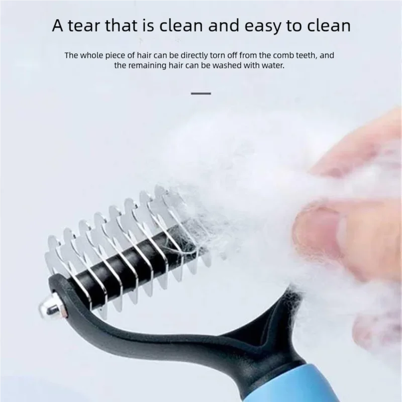 Double-Sided Stainless Steel Pet Deshedding Brush