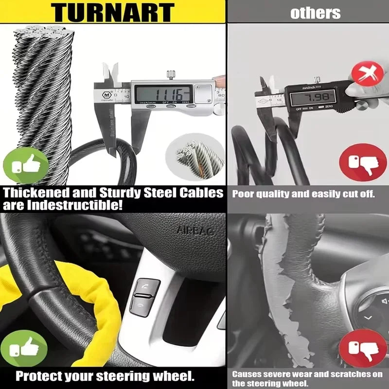 Universal Steering Wheel Anti-Theft Cable Lock