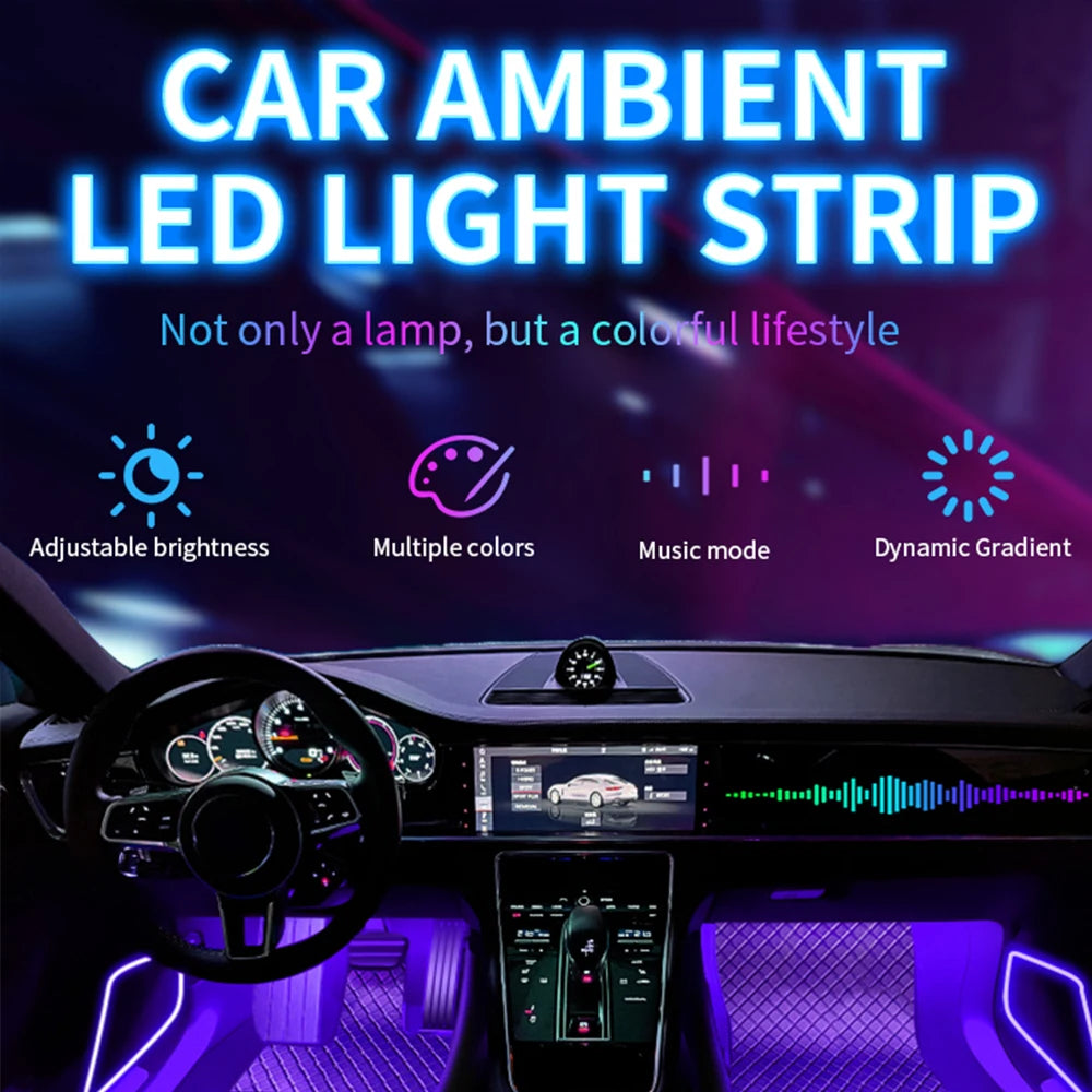 Car Interior RGB Ambient Light Kit – Music-Sync LED Footwell Lights