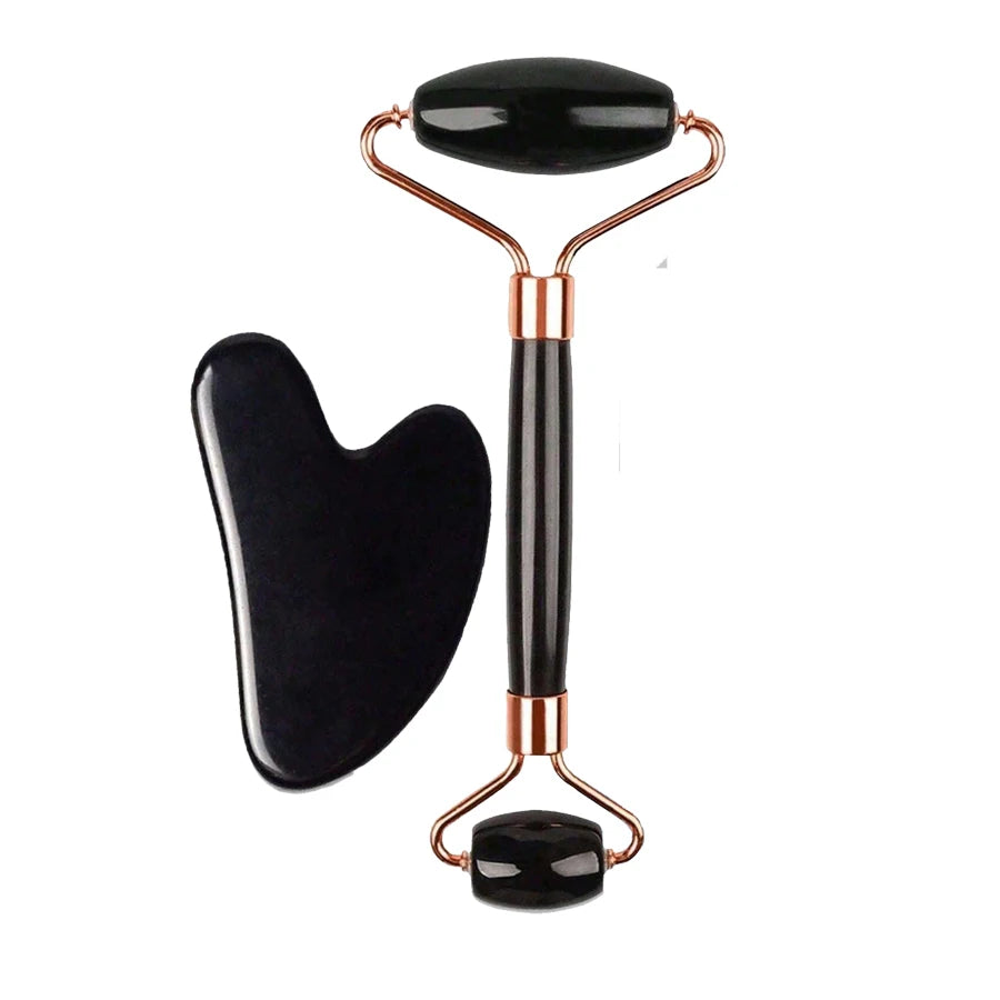 Ice Face Roller & Gua Sha Set — Facial Skincare Massage Tool