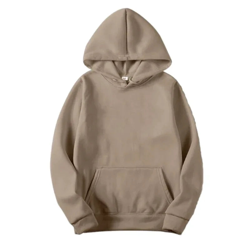 Unisex Solid-Color Pullover Hoodie