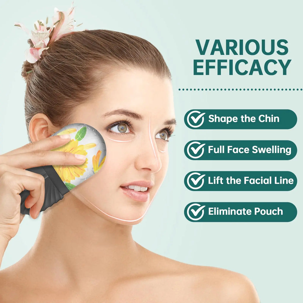 Ice Face Roller & Gua Sha Set — Facial Skincare Massage Tool