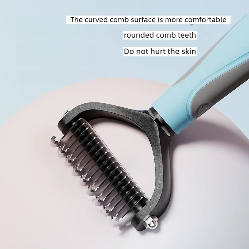 Double-Sided Stainless Steel Pet Deshedding Brush