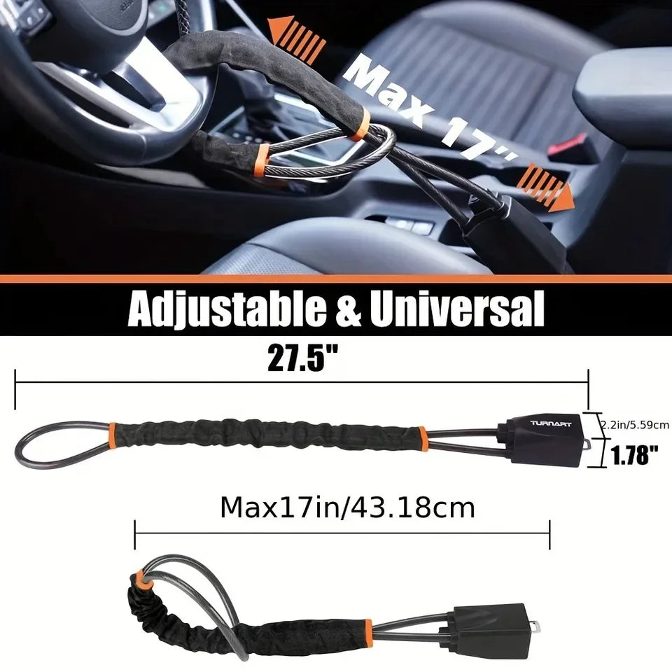 Universal Steering Wheel Anti-Theft Cable Lock