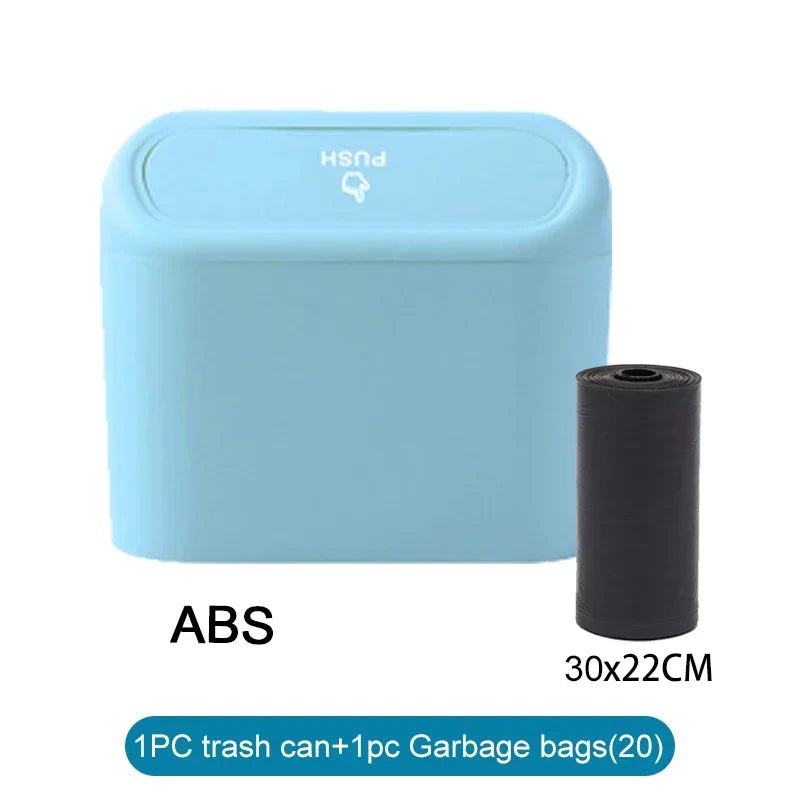 Car Trash Can with Lid and Garbage Bags