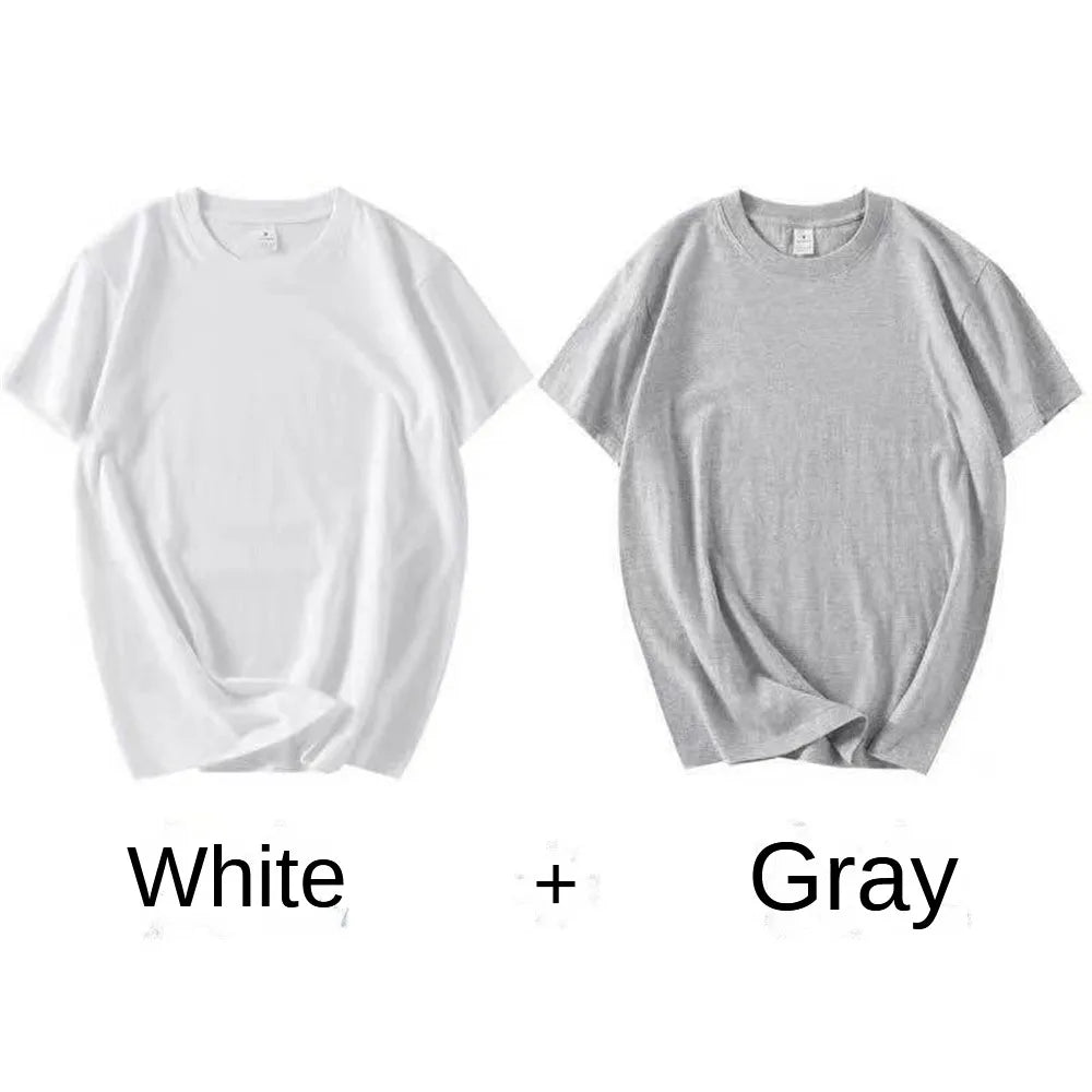 Unisex Cotton Solid T-Shirt 2-Pack