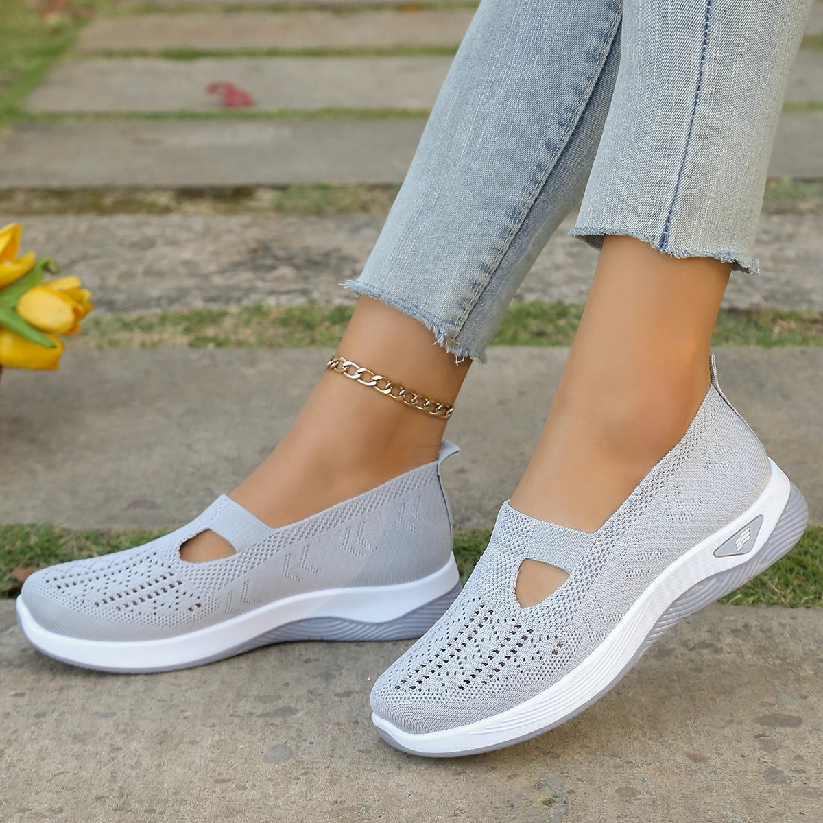 Women's Casual Solid-Color Sneakers