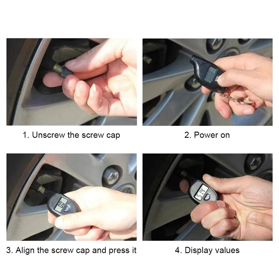 Digital Tire Pressure Gauge with LCD Display