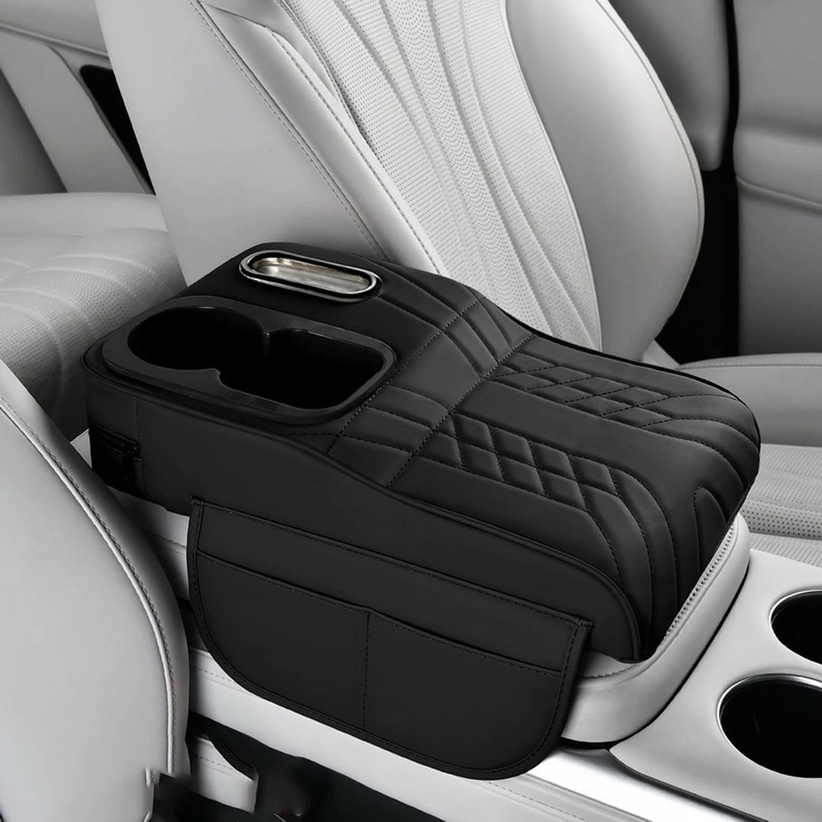 Car Armrest Cushion with Compartments