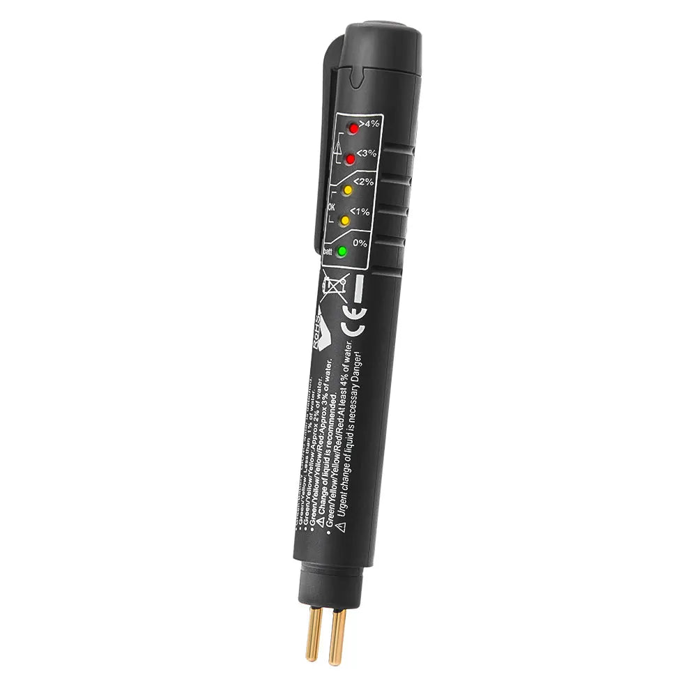 Brake Fluid Tester Pen — LED Moisture Indicator for DOT 3 & DOT 4
